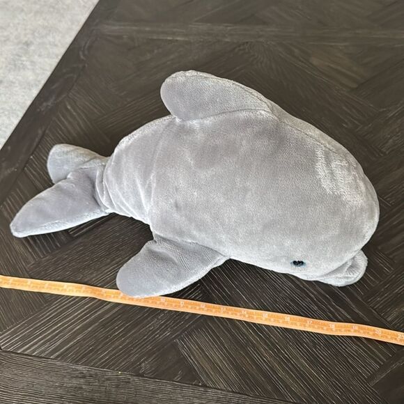 Plush Dolphin, kids toys, birthday gift, grey, white, neutral, animal, gifts - Picture 2 of 4